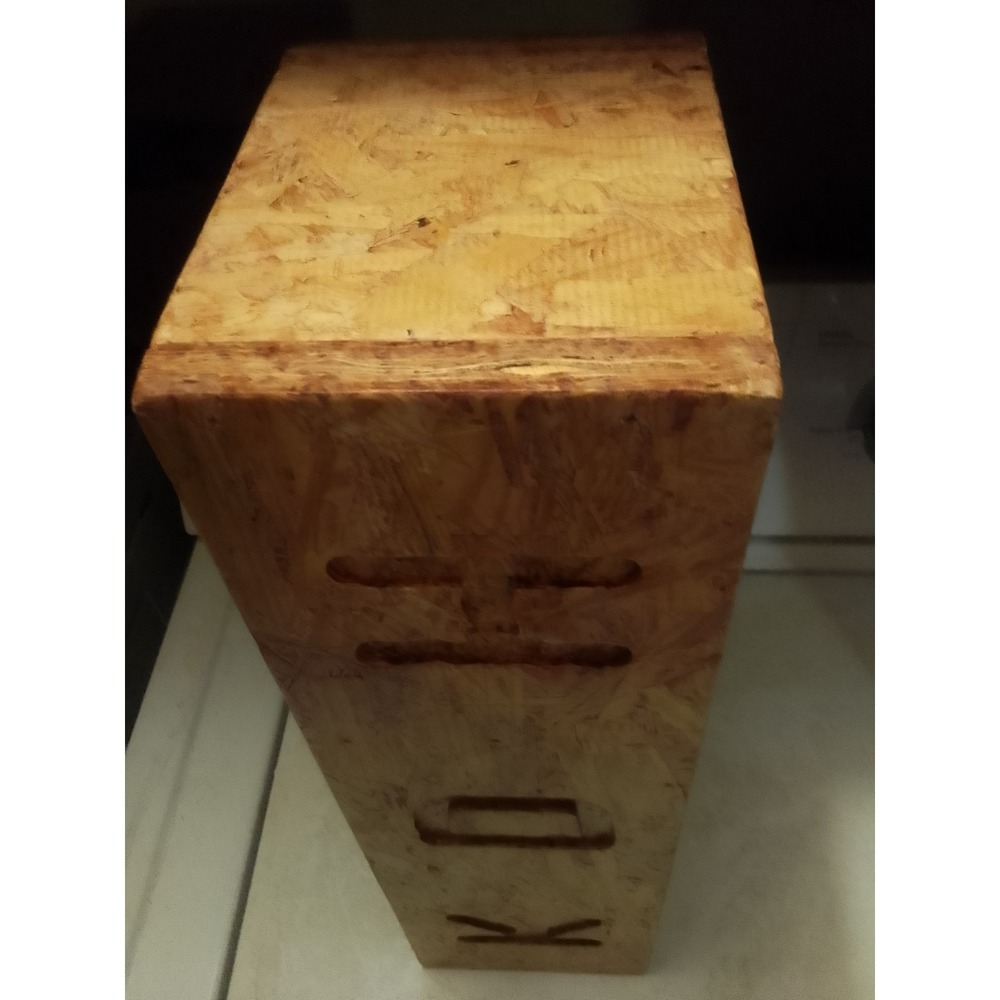 Handcrafted Wood 3 Compartment Shelf/ Box Initials Carved In It K O H Demensions - Picture 8 of 12